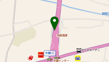 名阪国道 中瀬IC 上り 入口の地図画像