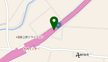 名阪国道 大内IC 下り 出口の地図画像