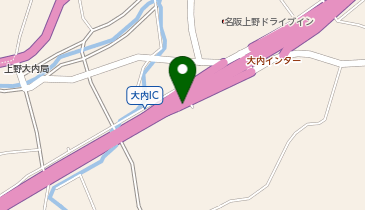 名阪国道 大内IC 下り 入口の地図画像