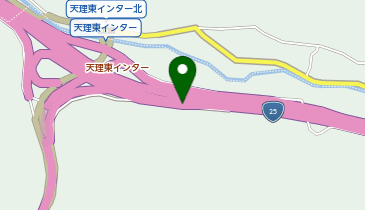 名阪国道 天理東IC 下り 出口の地図画像