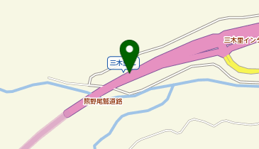 熊野尾鷲道路 三木里IC 下り 出口の地図画像