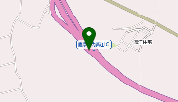 川内隈之城道路 薩摩川内高江IC 上り 出口の地図画像