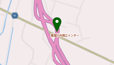 川内隈之城道路 薩摩川内高江IC 上り 入口の地図画像