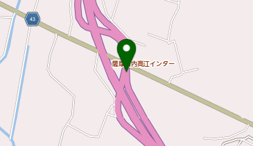 川内隈之城道路 薩摩川内高江IC 下り 入口の地図画像