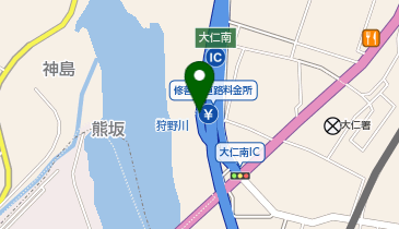 修善寺道路 大仁南IC 上り 入口の地図画像