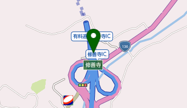 修善寺道路 修善寺IC 下り 出口の地図画像