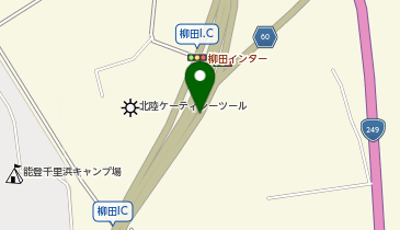 のと里山海道 柳田IC 上り 入口の地図画像