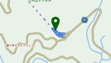 六甲有料道路 鶴甲IC 上り 出口の地図画像