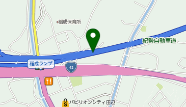 紀勢自動車道(無料区間) 南紀田辺IC 上り 出口の地図画像