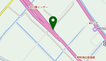 有明海沿岸道路 大川東IC 上り 入口の地図画像