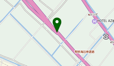 有明海沿岸道路 大川東IC 下り 出口の地図画像