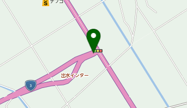 出水阿久根道路 出水IC 下り 入口の地図画像