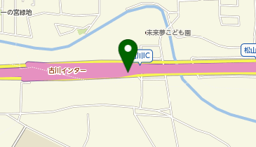 松山外環状道路 古川IC 下り 出口の地図画像