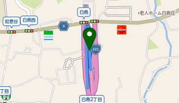 箕面有料道路 箕面市白島2丁目出入口 上り 出口の地図画像