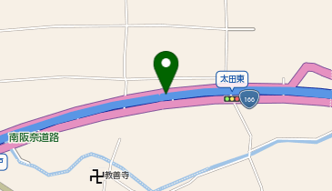 南阪奈道路 弁之庄 下り 出口の地図画像