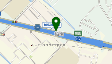 堺泉北道路 綾園出入口 上り 出口の地図画像