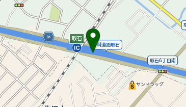 堺泉北道路 取石出入口 下り 出口の地図画像