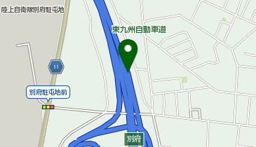 東九州自動車道 別府IC 下り 出口の地図画像