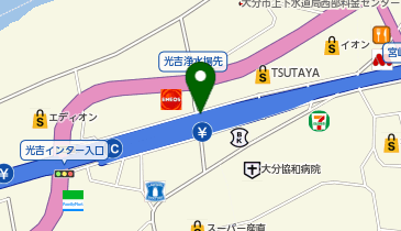 東九州自動車道 大分光吉IC 下り 入口の地図画像