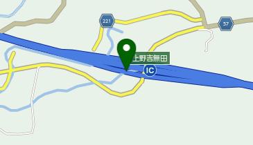 九州中央自動車道(無料区間) 上野吉無田IC 上り 入口の地図画像