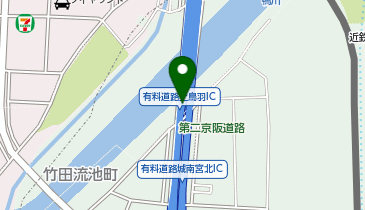 第二京阪道路(均一区間) 上鳥羽IC 上り 出口の地図画像
