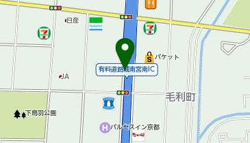 第二京阪道路(均一区間) 城南宮南IC 上り 出口の地図画像