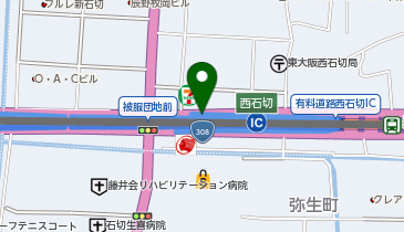 第二阪奈道路 西石切IC 下り 入口の地図画像