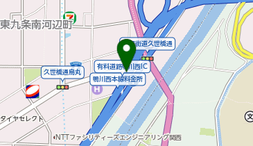 第二京阪道路(均一区間) 鴨川西IC 上り 出口の地図画像