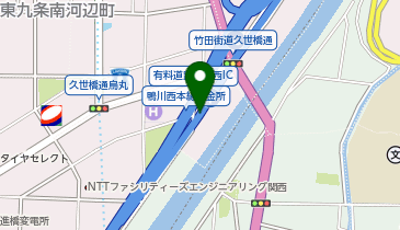 第二京阪道路(均一区間) 鴨川西IC 下り 入口の地図画像