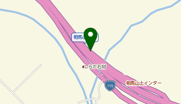 東北中央自動車道(無料区間) 相馬山上IC 上り 出口の地図画像