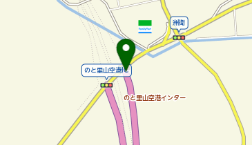 能越自動車道 のと里山空港IC 上り 入口の地図画像