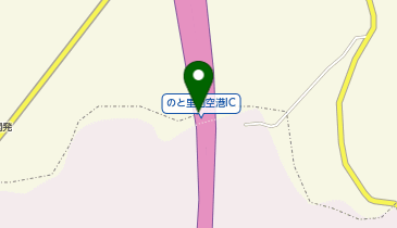 能越自動車道 のと里山空港IC 下り 出口の地図画像