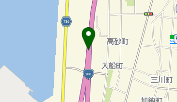 有明海沿岸道路 三池港IC 下り 入口の地図画像