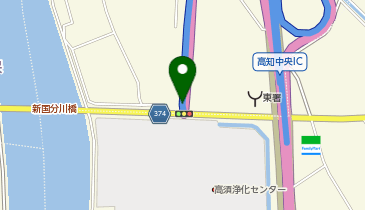 高知東部自動車道 高知中央IC 上り 入口の地図画像