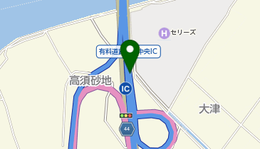 高知東部自動車道 高知中央IC 下り 出口の地図画像