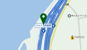 知多横断道路 りんくうIC 上り 入口の地図画像