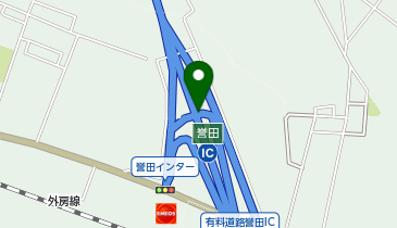 千葉外房有料道路(無料区間) 誉田IC 下り 入口の地図画像