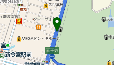 阪神14号松原線 環状線松原線分岐 下りの地図画像