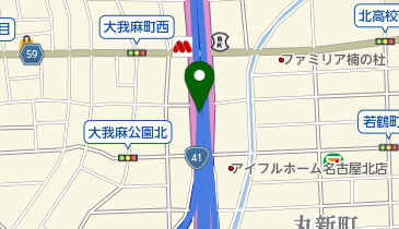 名古屋11号小牧線 楠IC(JCT) 下りの地図画像