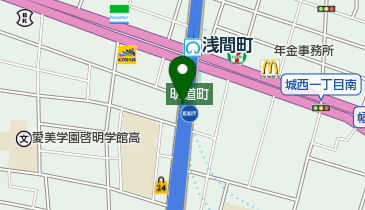 名古屋6号清須線 明道町JCT 下りの地図画像