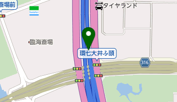 首都湾岸線 東海JCT 下りの地図画像