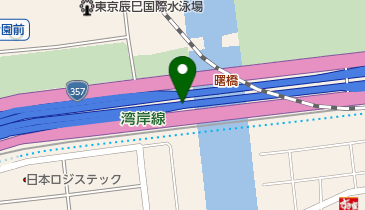 首都湾岸線 辰巳JCT 下りの地図画像