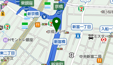 首都都心環状線 京橋JCT 下りの地図画像