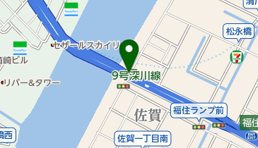 首都9号深川線 箱崎JCT 下りの地図画像