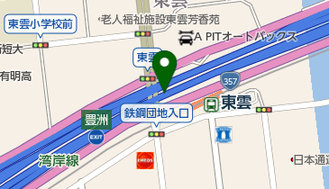 首都湾岸線 東雲JCT 下りの地図画像