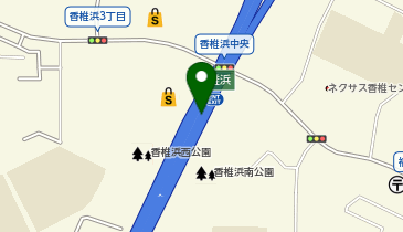 福岡都市高速1号香椎線 香椎浜JCT 下りの地図画像