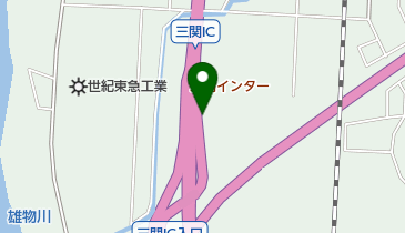 湯沢横手道路 三関IC 上り出口の地図画像