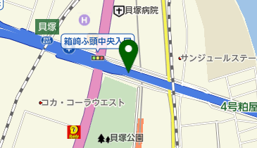 福岡都市高速4号粕屋線 貝塚JCT 上りの地図画像