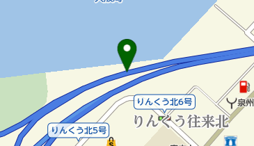 阪神4号湾岸線 りんくうJCT 上りの地図画像