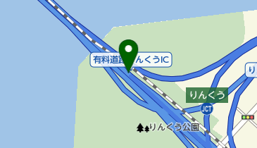 関西空港自動車道 りんくうJCT 上りの地図画像